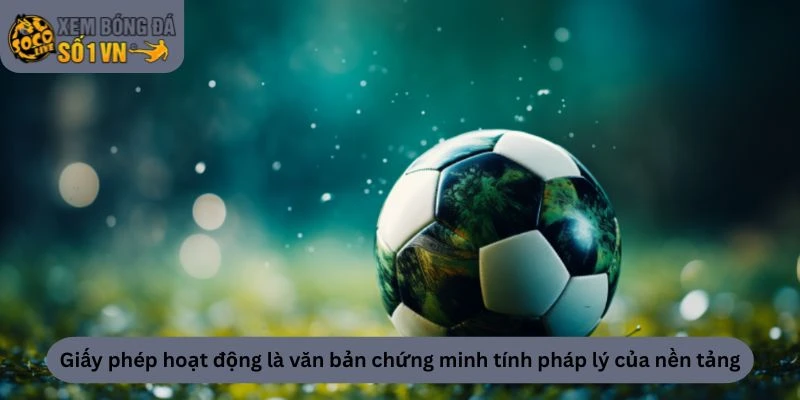 Giấy Phép Hoạt Động - Cơ Sở Khẳng Định Uy Tín Của SOCOLIVE 2 Giấy phép hoạt động là văn bản chứng minh tính pháp lý của nền tảng